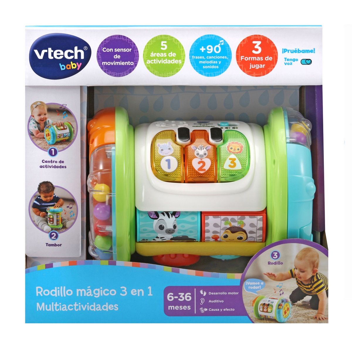 VTECH - RODILLO MAGICO 3 EN 1 MULTIACTIVIDADES VTECH