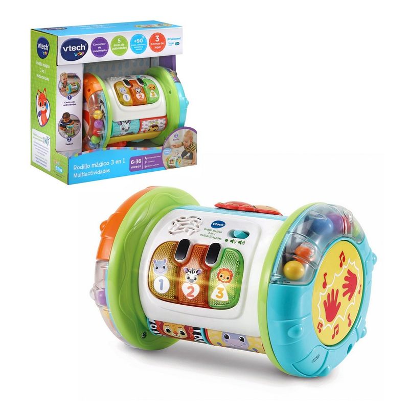VTECH - RODILLO MAGICO 3 EN 1 MULTIACTIVIDADES VTECH.-