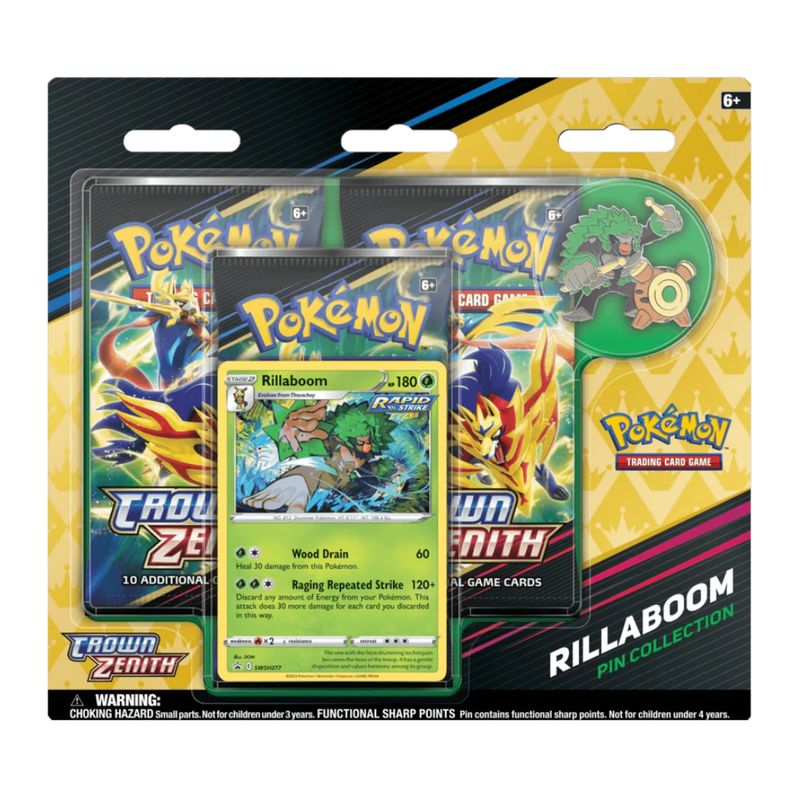 POKEMON - Pokémon Crown Zenith Pin Collection Rillaboom Español POKEMON
