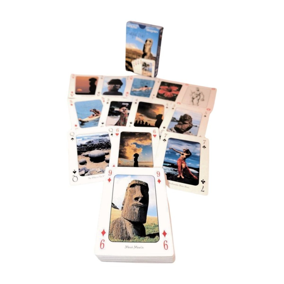GENERICO - Pack 2 Cajas De Naipes con imagenes de Rapa Nui