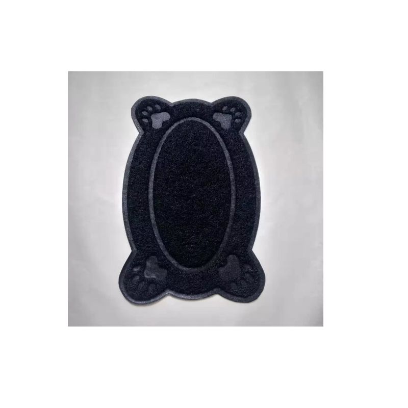 GENERICO - Alfombra Atrapa Arena Para Gatos Salida Arenero Negro.