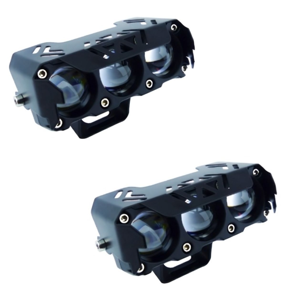 OEM - NEBLINERO LED PARA MOTO MINI 3 LED DUO COLOR AMBAR-BLANCO