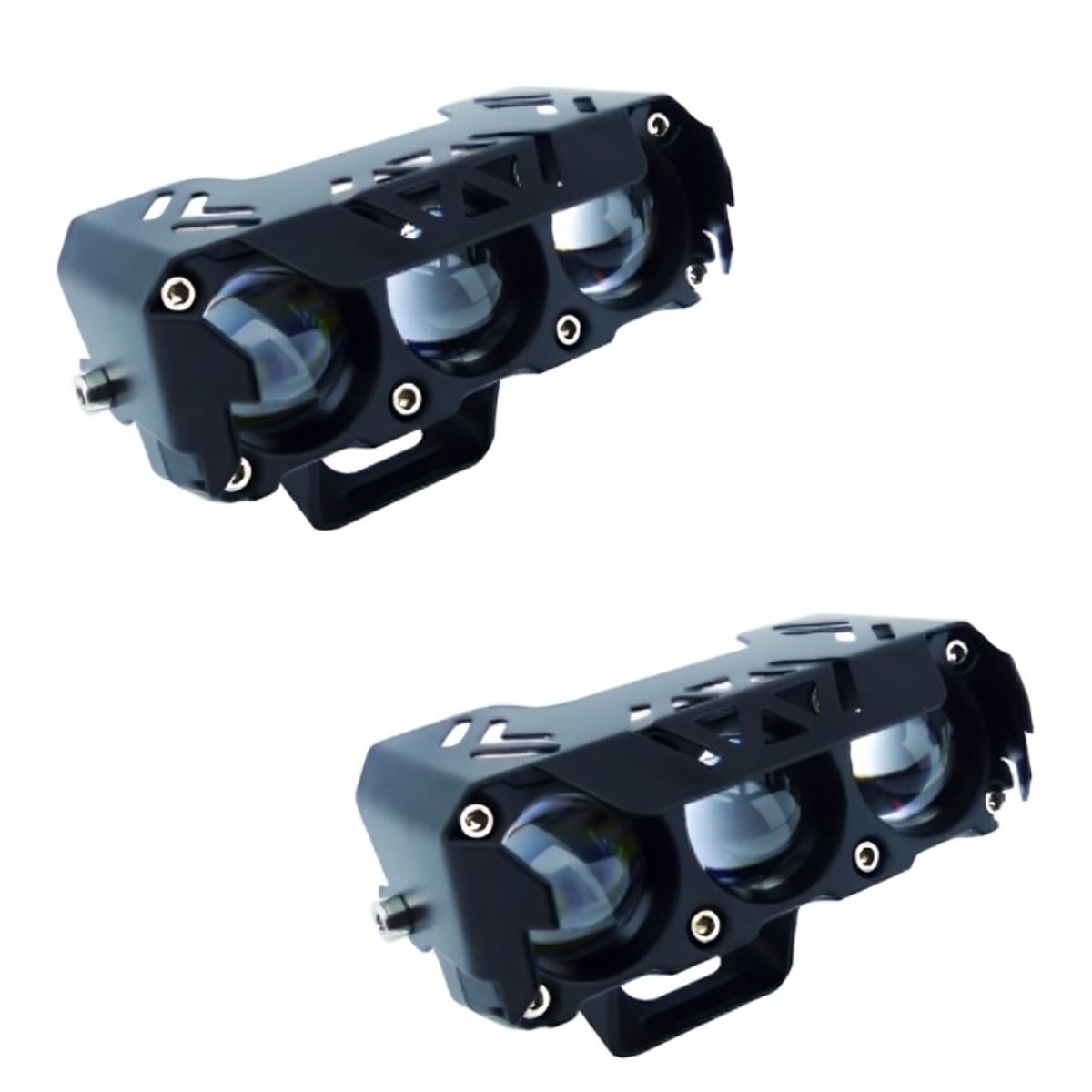 OEM - NEBLINERO LED PARA MOTO MINI 3 LED DUO COLOR AMBAR-BLANCO