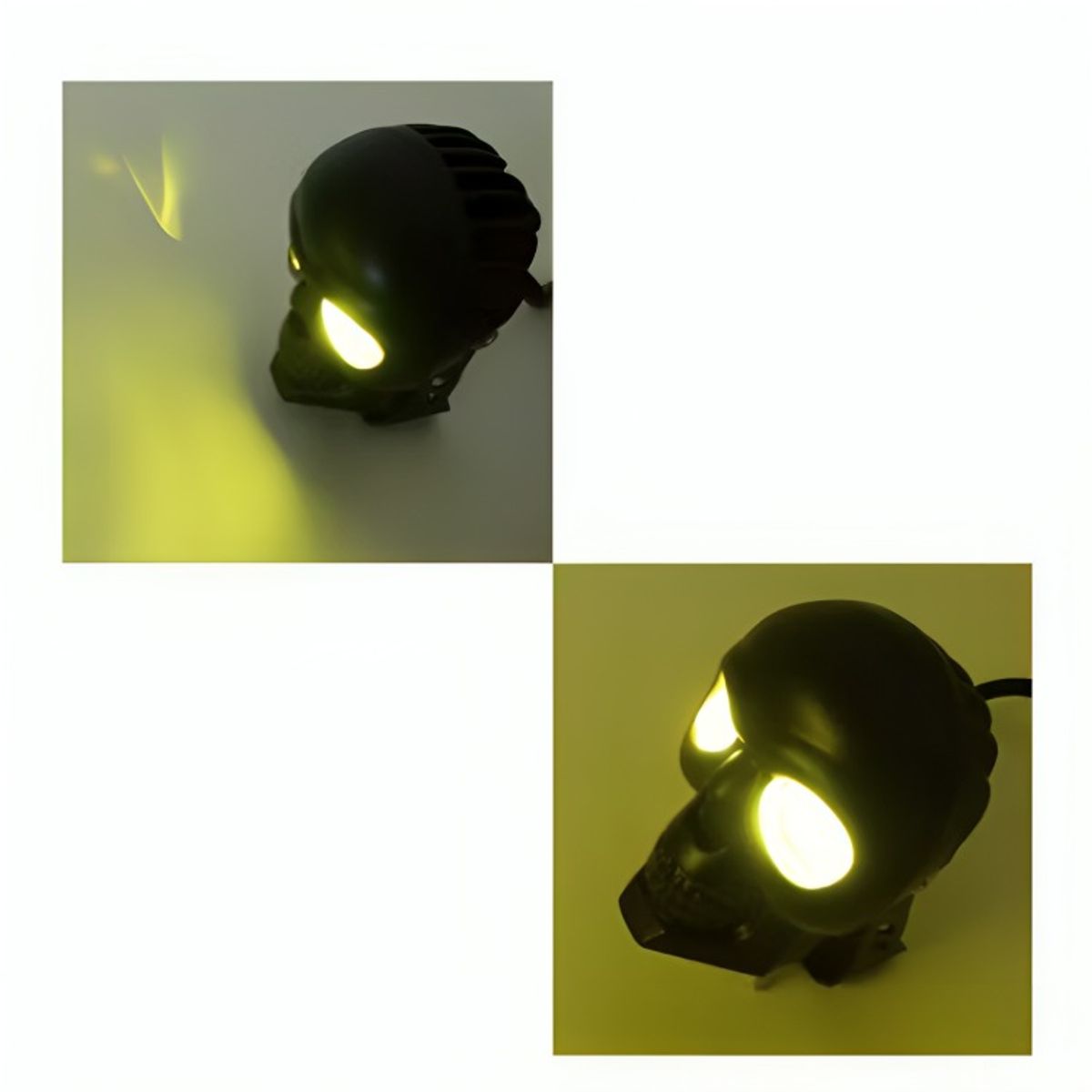 OEM - NEBLINERO LED PARA MOTO CALAVERA DUO COLOR AMBAR-BLANCO