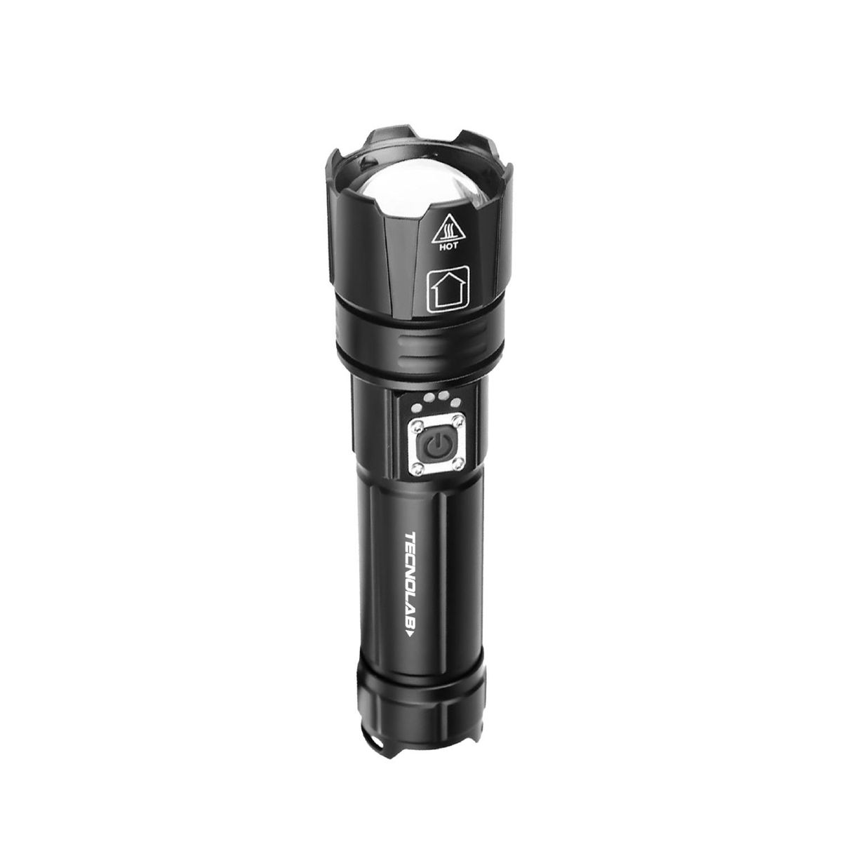 TECNOLAB - Linterna Led Zoom Telescópico 16cms Resiste Agua - SC