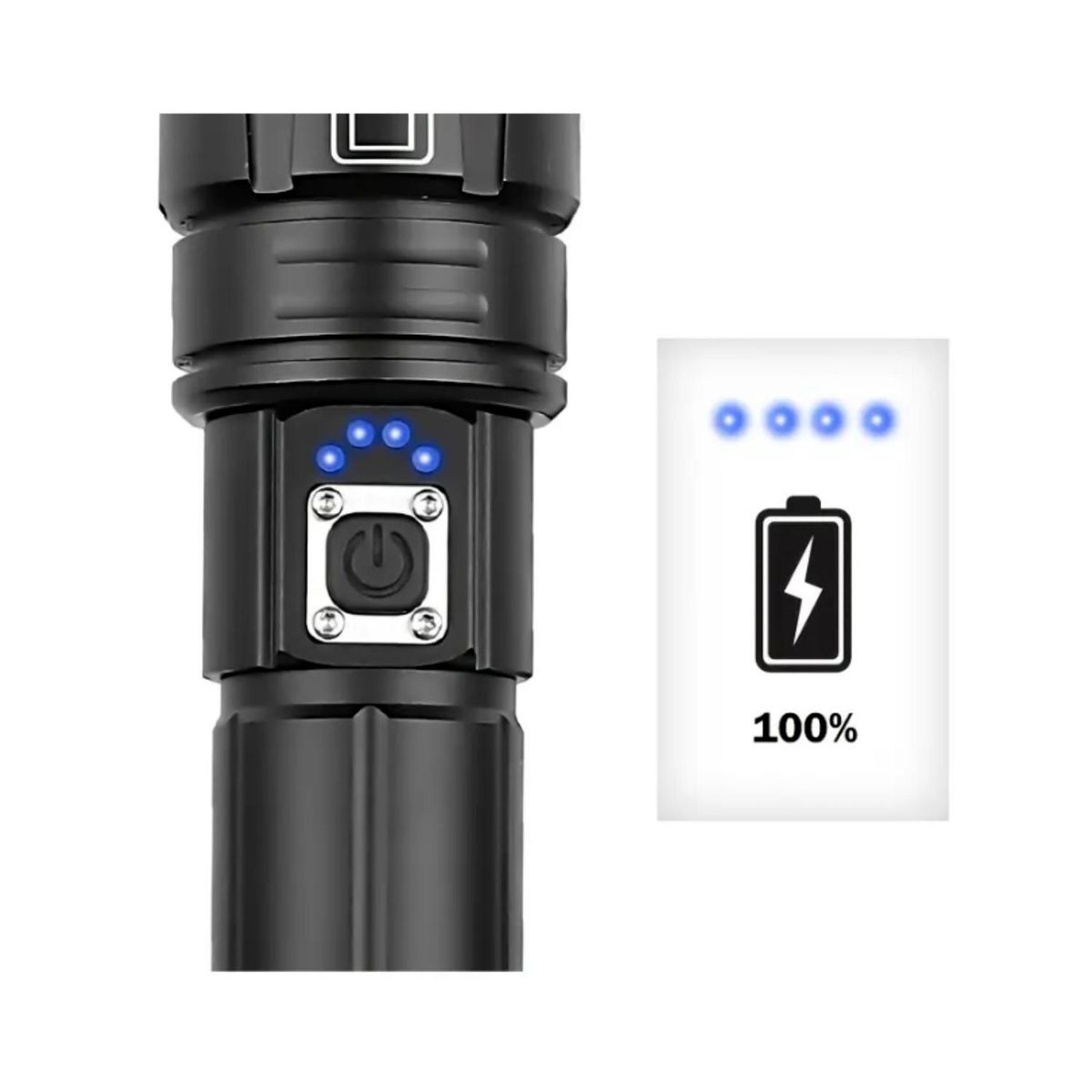 TECNOLAB - Linterna Led Zoom Telescópico 16cms Resiste Agua - SC