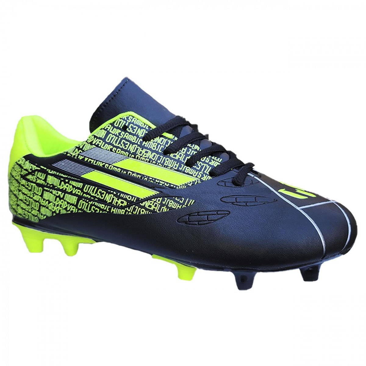 GENERICO - Zapato Futbol Adulto Full Grass Comodos Negro 3191
