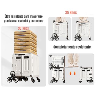 Imagen 2 del producto Carrito de Compras Plegable Con Ruedas Trepadoras