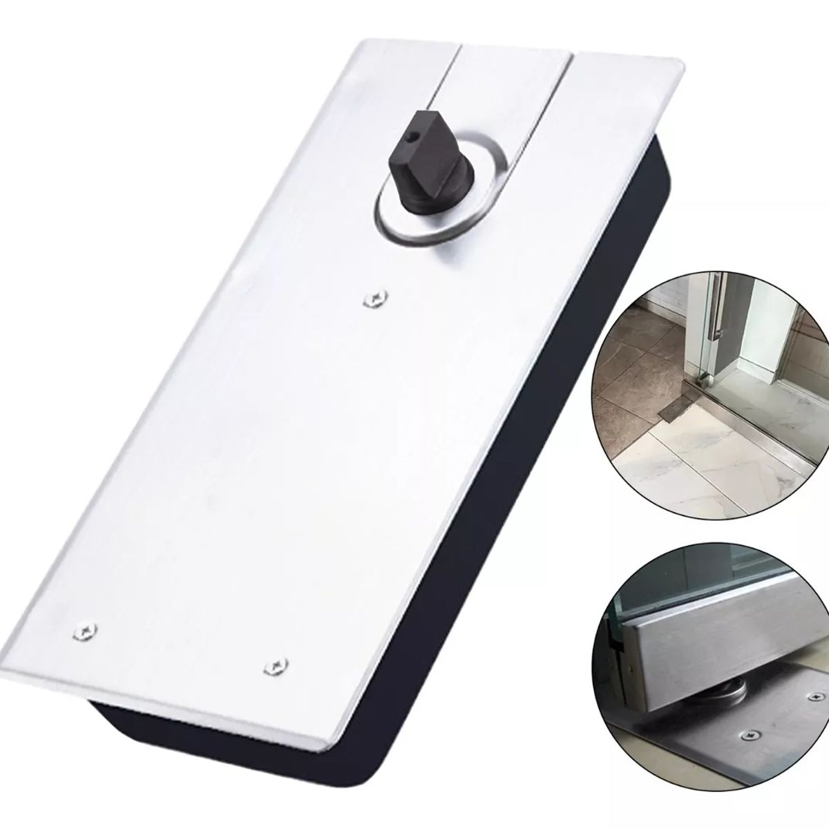 DEKANO - Hidraulico Piso 140 Kg Para Puerta Vidrio Y Aluminio