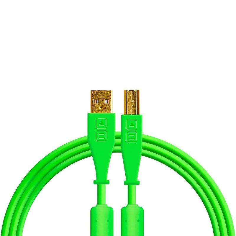 GENERICO - Cable USB-A a USB-B 1.5 Metros Verde Chroma Cables DJ Techtools