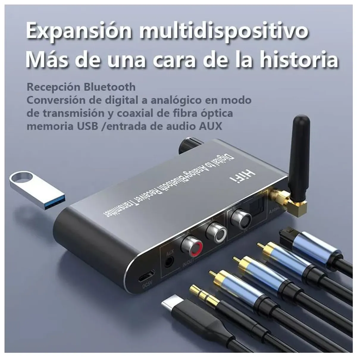 KUANGYE - Receptor Transmisor Bluetooth 5.1 Hifi Audio Estéreo