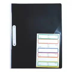 ADETEC - Carpeta Acoclip Carta Tipo Fast Con Bolsillo Y 21 Stickers