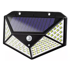 GENERICO - Lampara Solar 100 Led Exterior Sensor De Movimiento 600lm