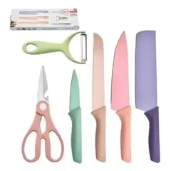 GENERICO - Set De Cuchillos Cocina 6 Piezas Profesionales Evrywealth