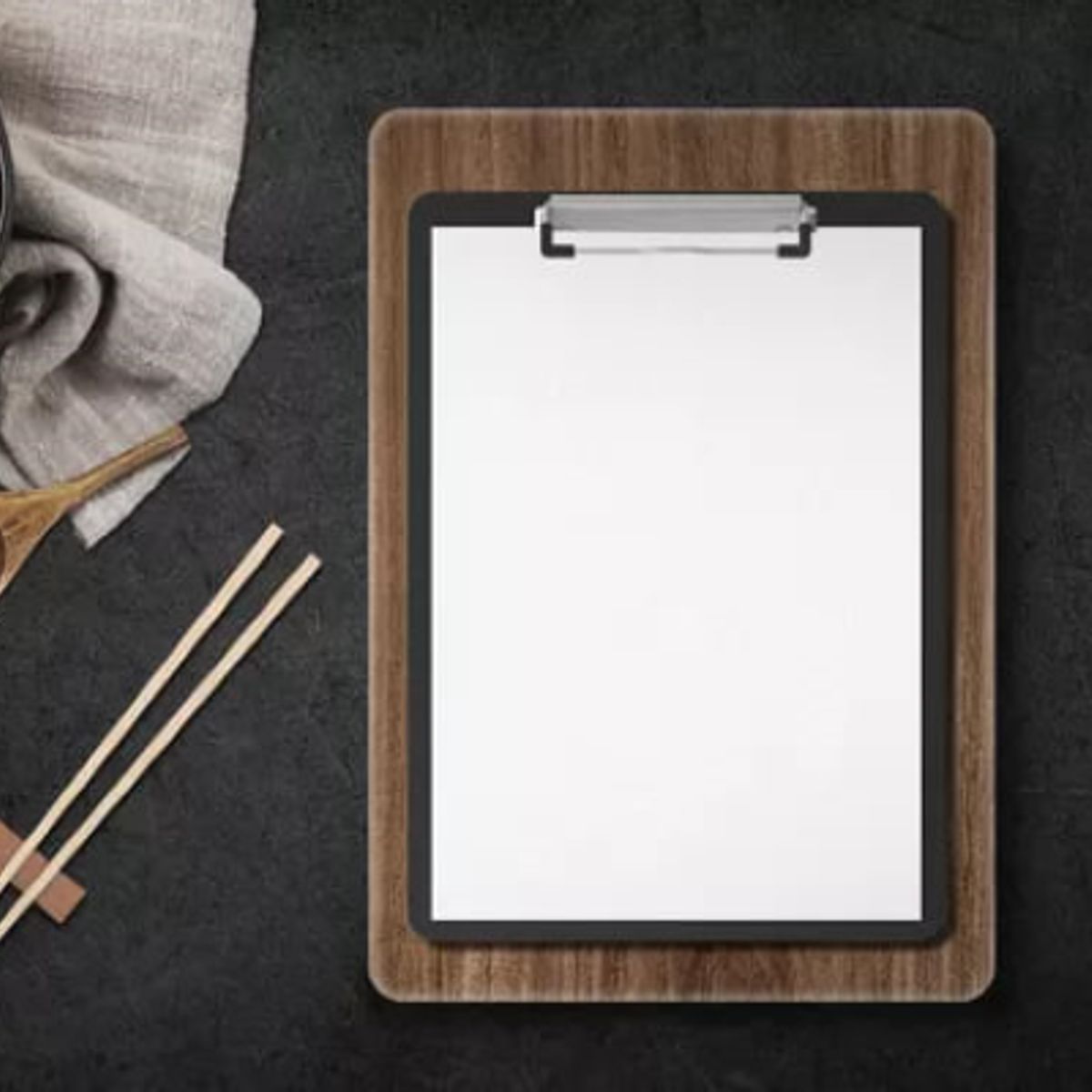 ADETEC - Tabla Apretapapel De Apoyo Oficio Plástico PVC Color Negro