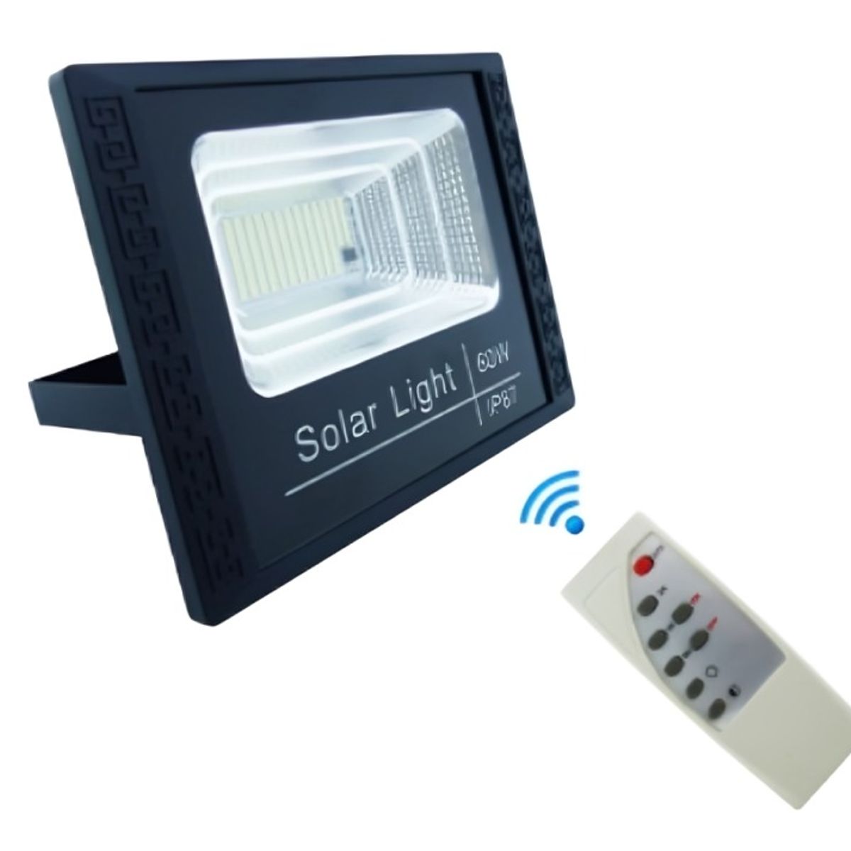 OEM - PROYECTOR SOLAR LED 60W CON PANEL PVC 111 LED 21X 16CM CONTROL