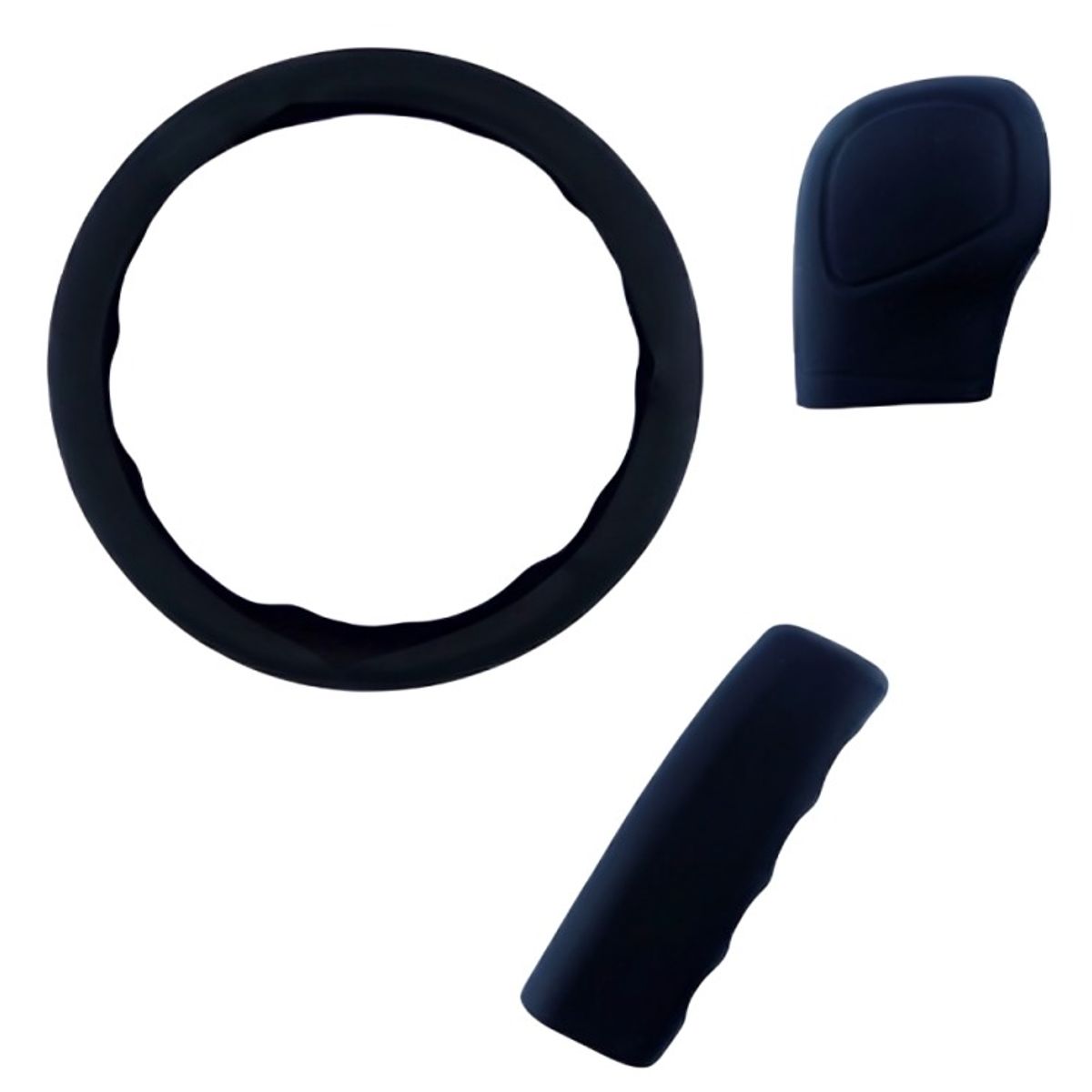 OEM - CUBRE VOLANTE SILICONA PARA AUTO SET X 3 PCS