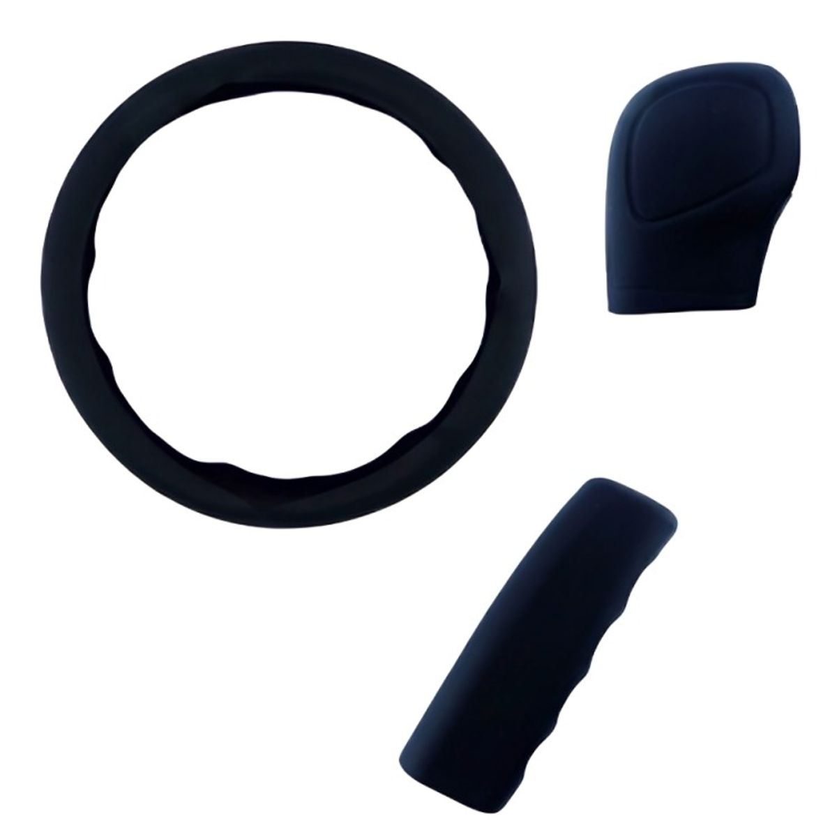 OEM - CUBRE VOLANTE SILICONA PARA AUTO SET X 3 PCS