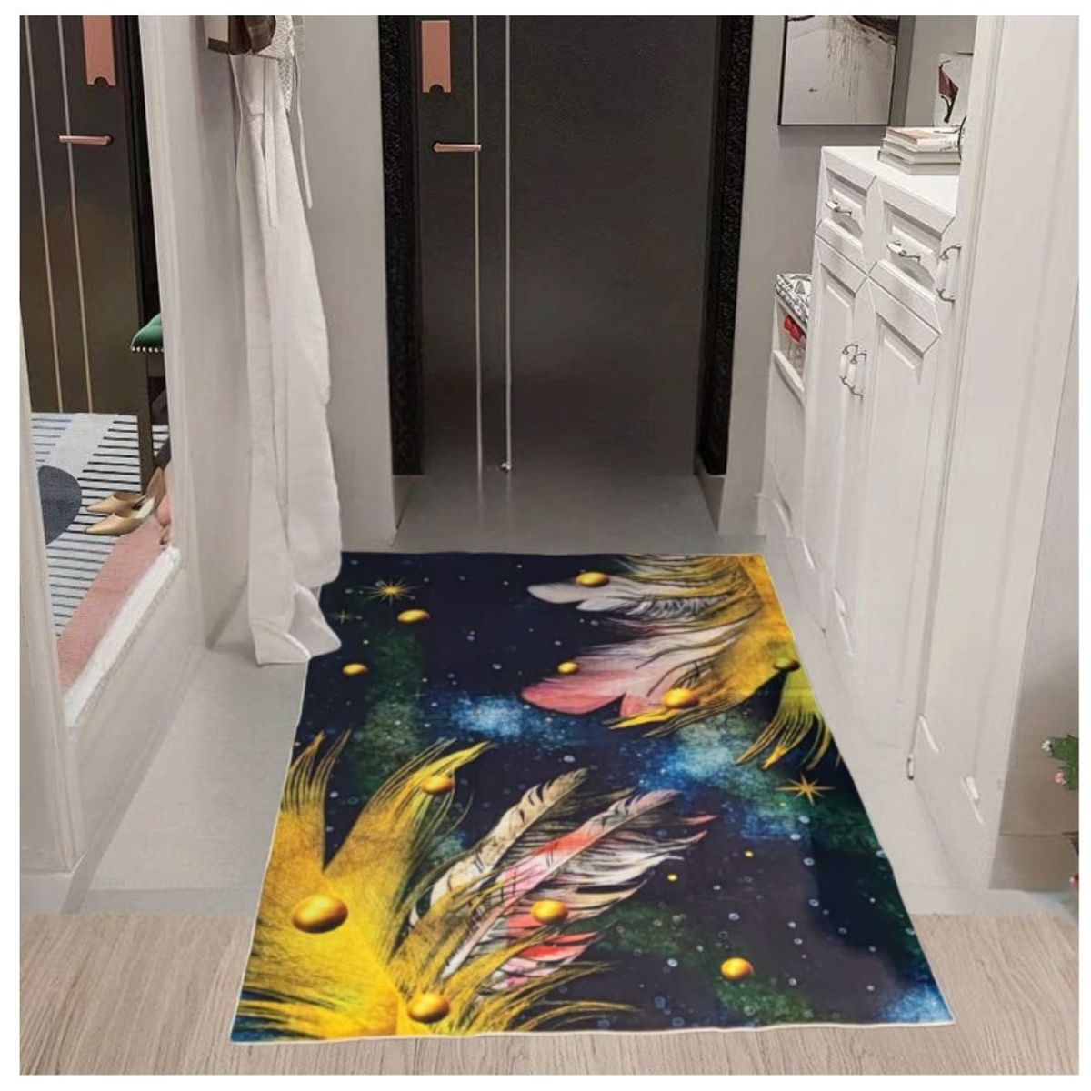 GENERICO - Alfombra Moderna Antideslizante Diseño 3D Terciopelo 200x160cm