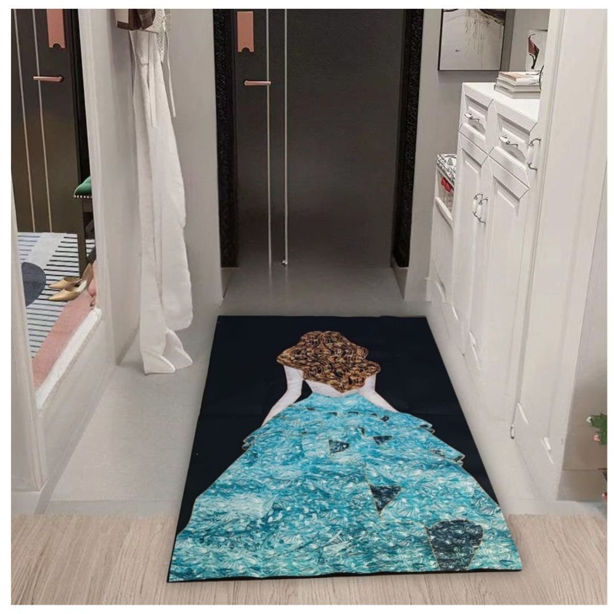 GENERICO - Alfombra Antideslizante Moderna 3D Diseño Terciopelo 200x150cm