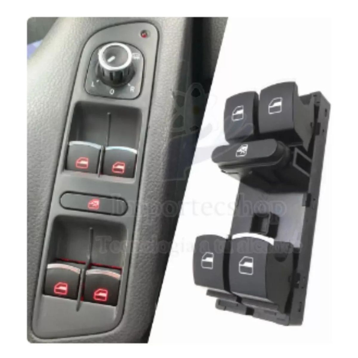 GENERICO - Botonera Vidrio Compatible Con Volkswagen Golfamaroktiguan