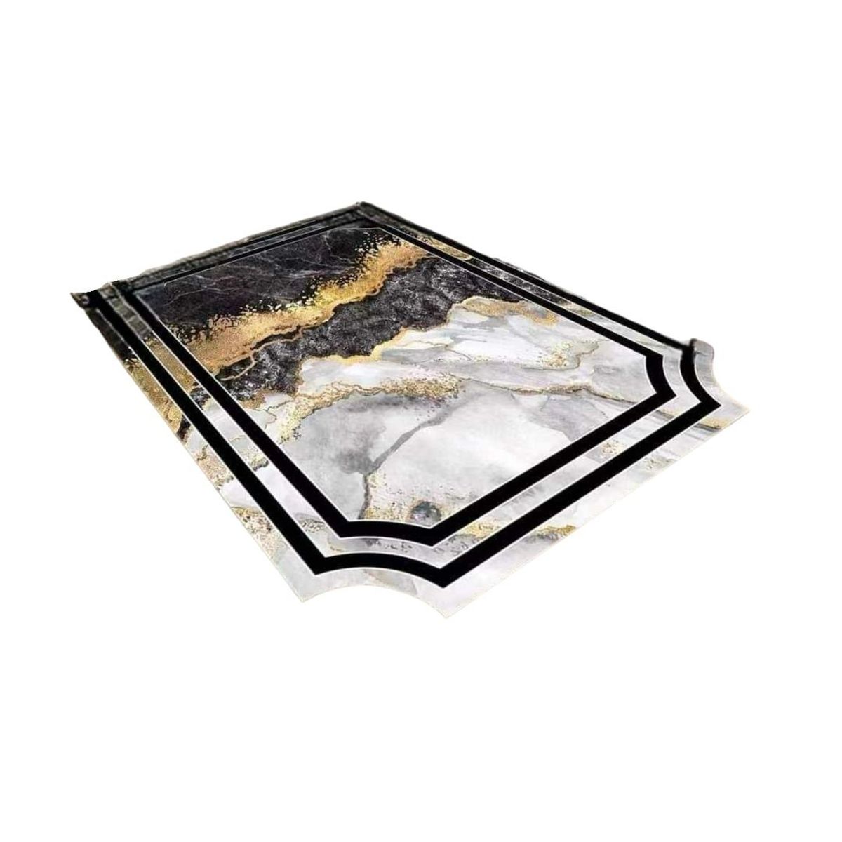 GENERICO - Alfombra Antideslizante Moderna 3D Diseño Terciopelo 200x180cm