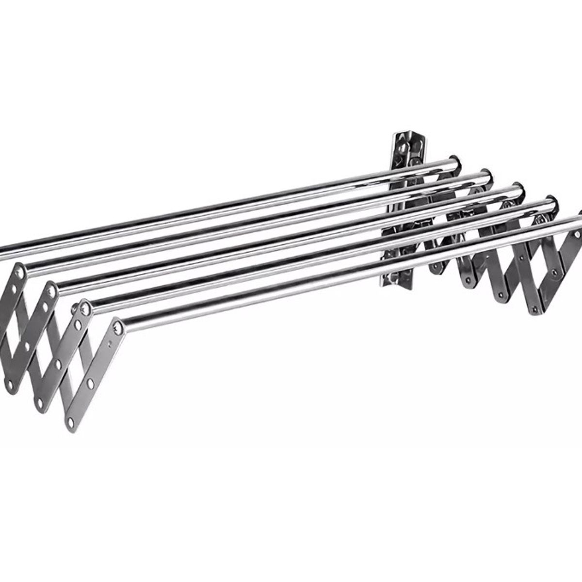 GENERICO - Toallero De Baño Retráctil De Acero Inoxidable 5 Polos 80cm