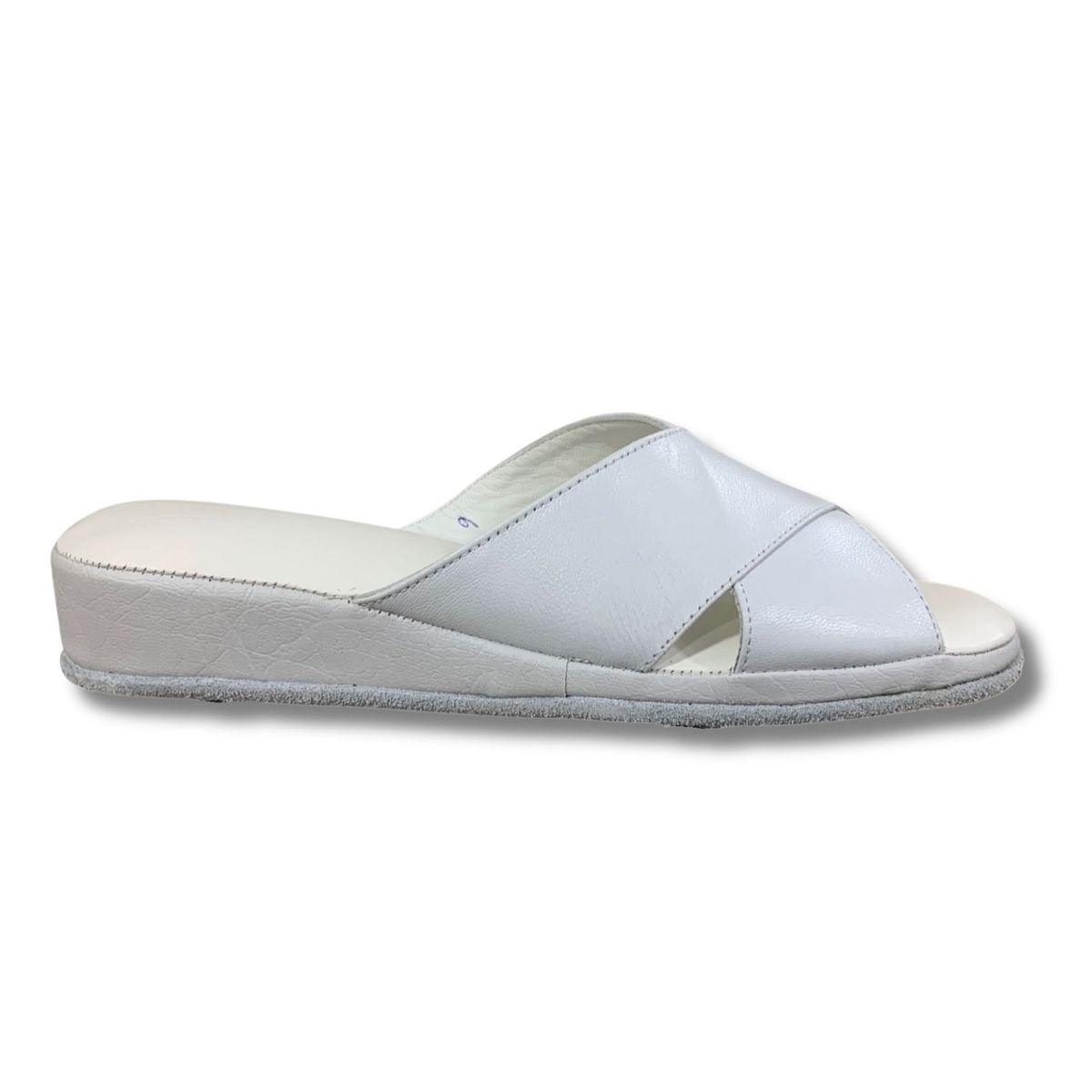 SUAVECITO - Pantuflas /Zapatilla de Levantar Cuero Mujer Suavecito 26 blanco