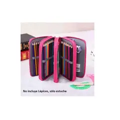 GENERICO - Estuche Organizador Capacidad 72 Lapices De 4 Capas Fucsia