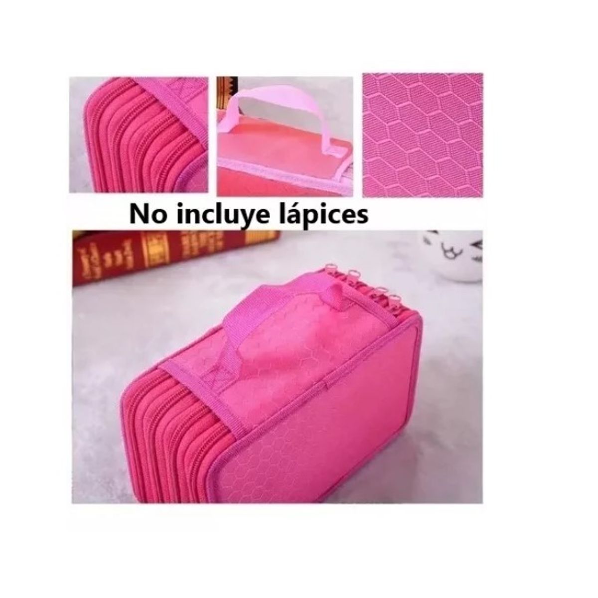 GENERICO - Estuche Organizador Capacidad 72 Lapices De 4 Capas Fucsia