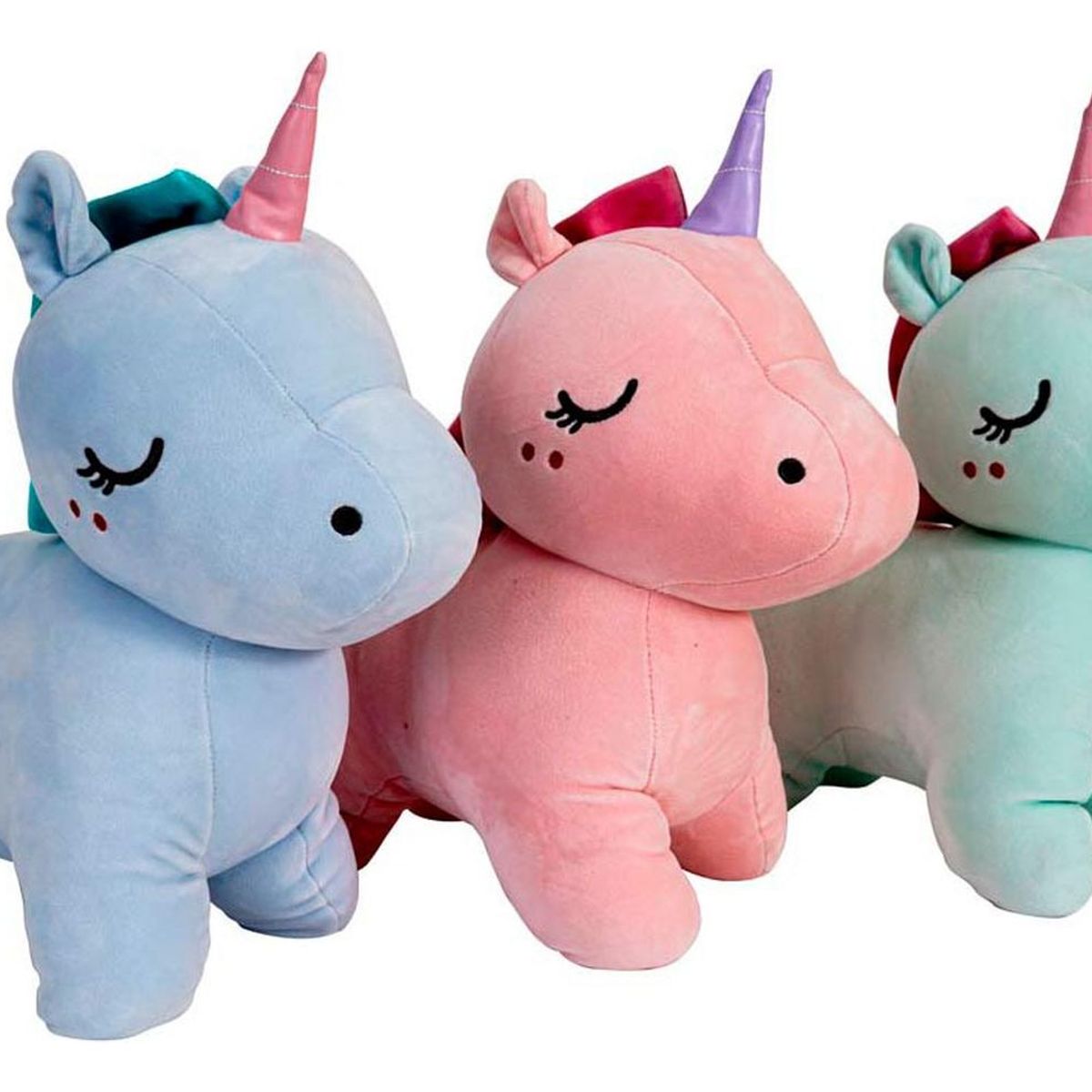 GENERICO - Unicornio Pony Peluche Suave Felpa Tonos Pasteles - Rosa