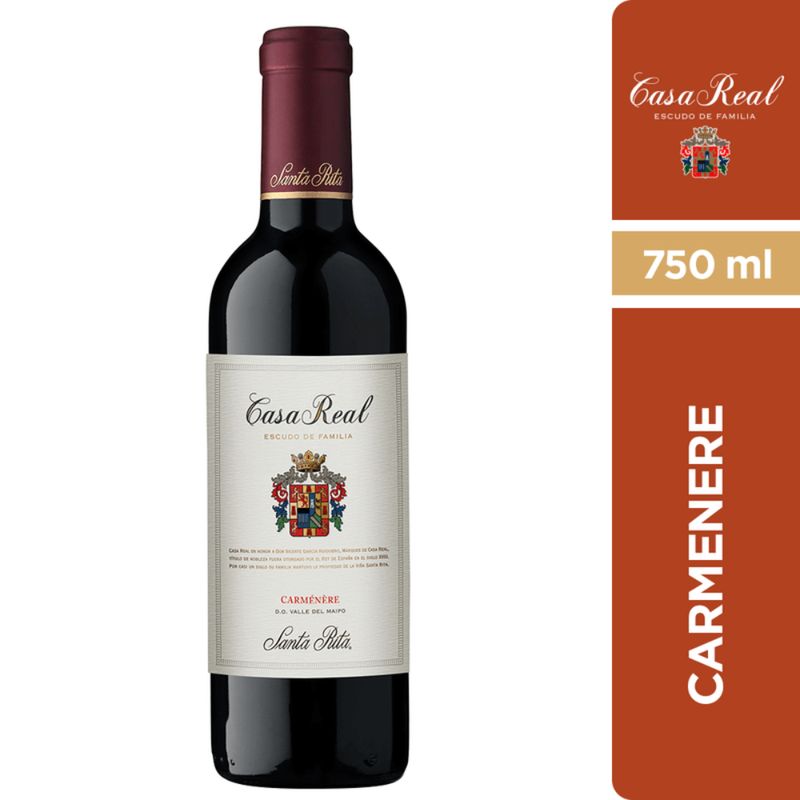 CASA REAL - Vino Casa Real Gran Reserva Escudo de Familia Carmenere 750cc