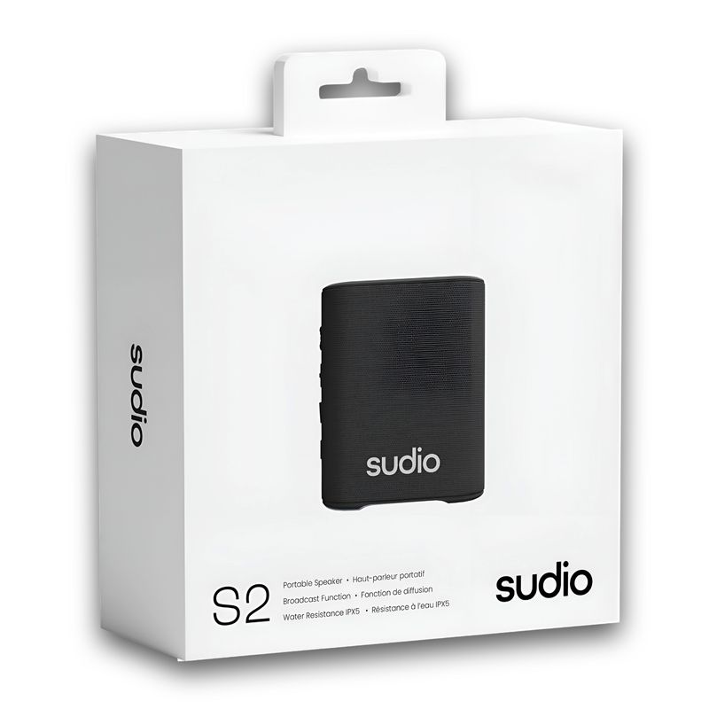 SUDIO - Parlante Sudio Premium S2 TWS Bluetooth Black Edition 7H - Negro