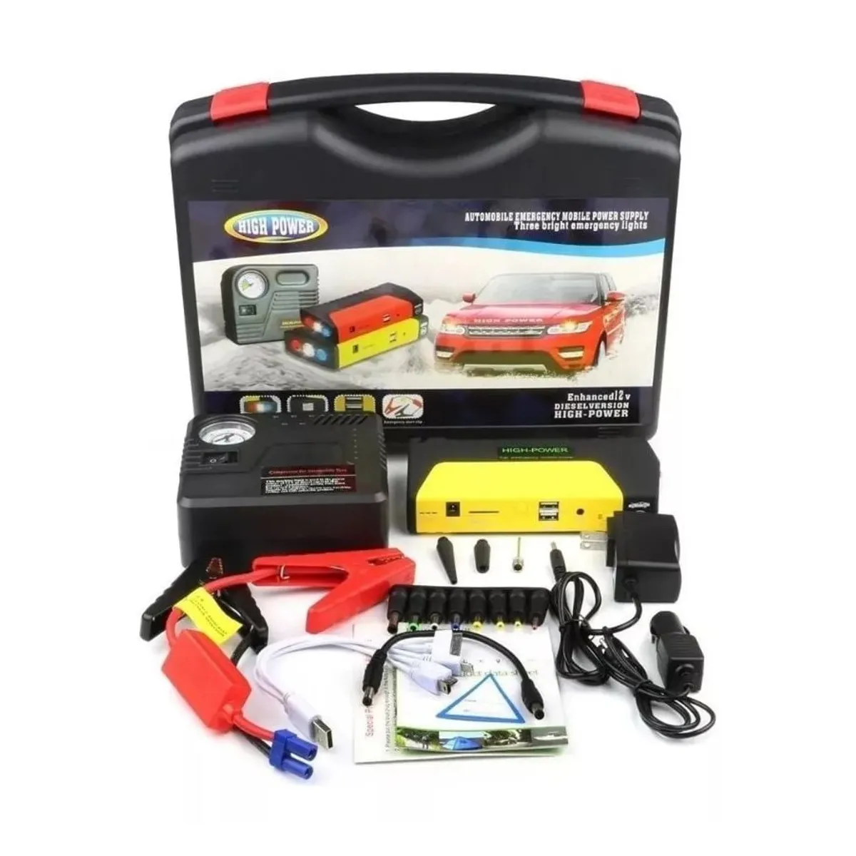 GENERICO - Cargador Partidor De Batería E Inflador Llantas Automatico