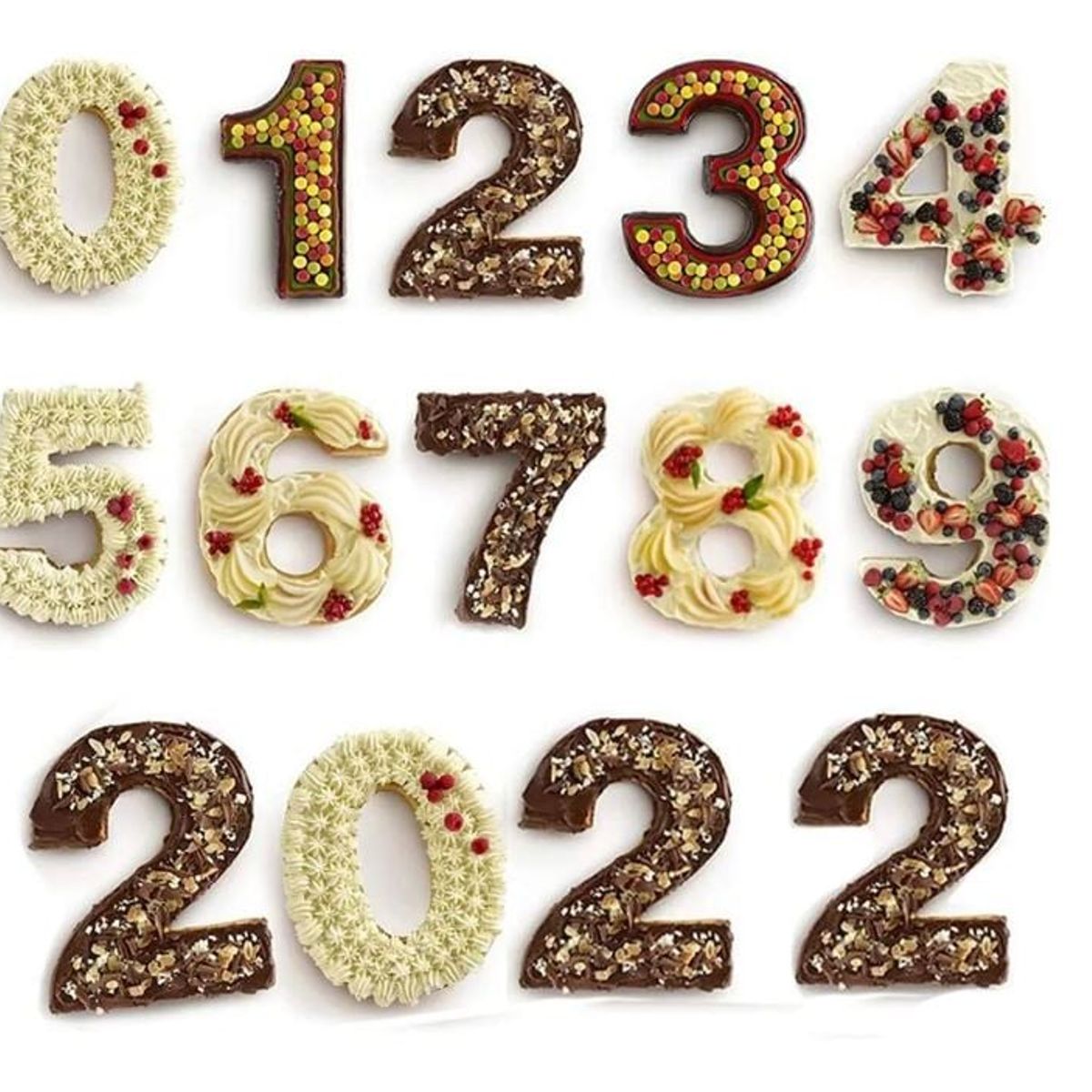 GENERICO - 2 Molde De Silicona Grande Número 1