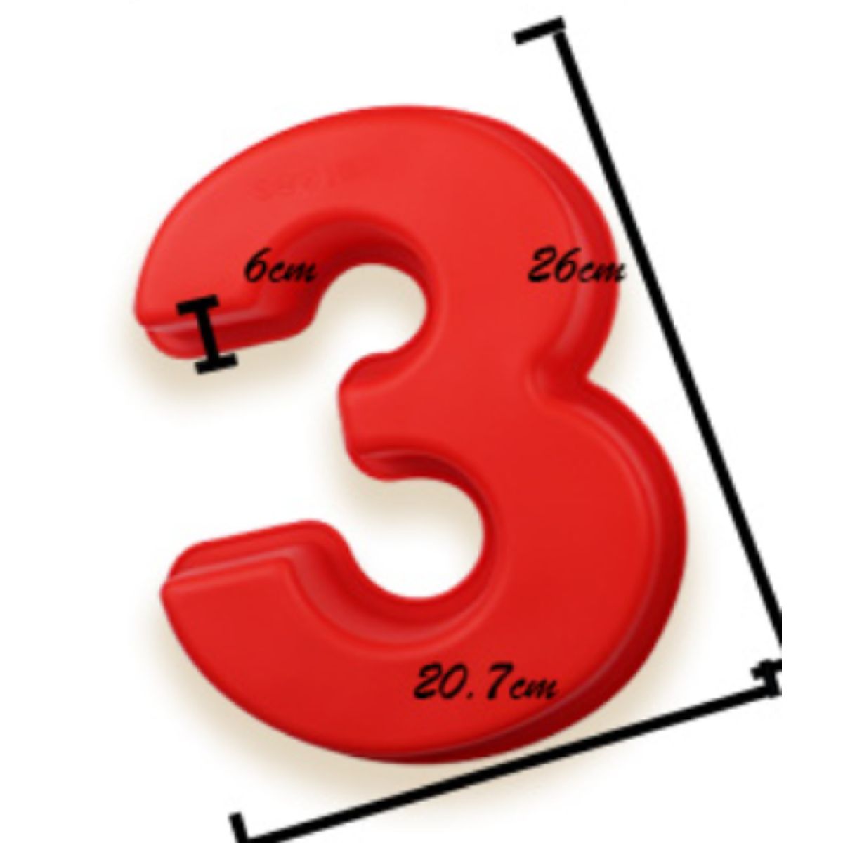 GENERICO - Molde De Silicona Grande Número 3