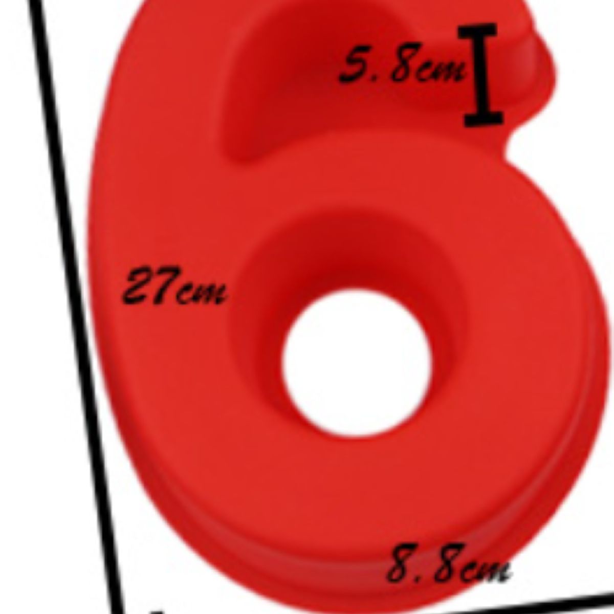 GENERICO - 2 Molde De Silicona Grande Número 6