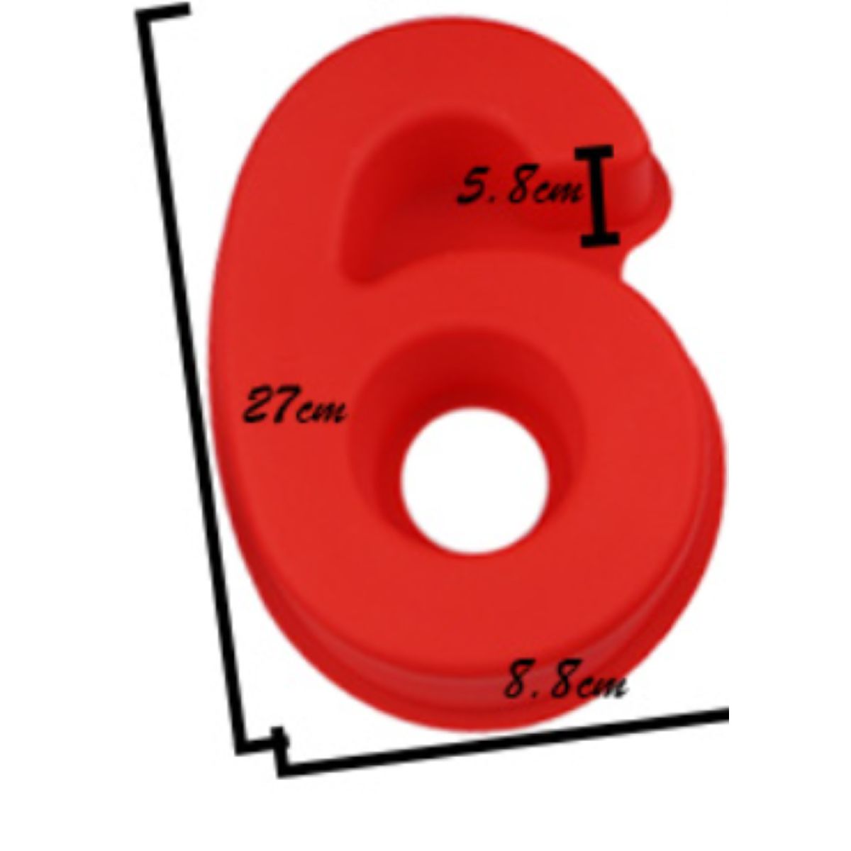 GENERICO - 2 Molde De Silicona Grande Número 6