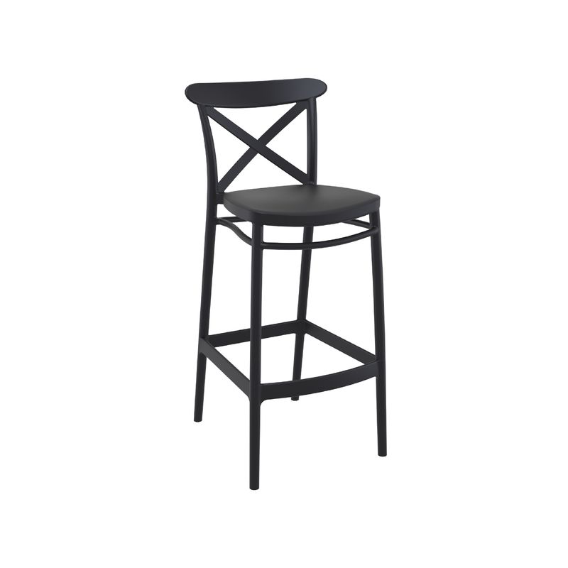 GENERICO - Taburete piso de Bar Danubio 65 cm Polipropileno - Negro