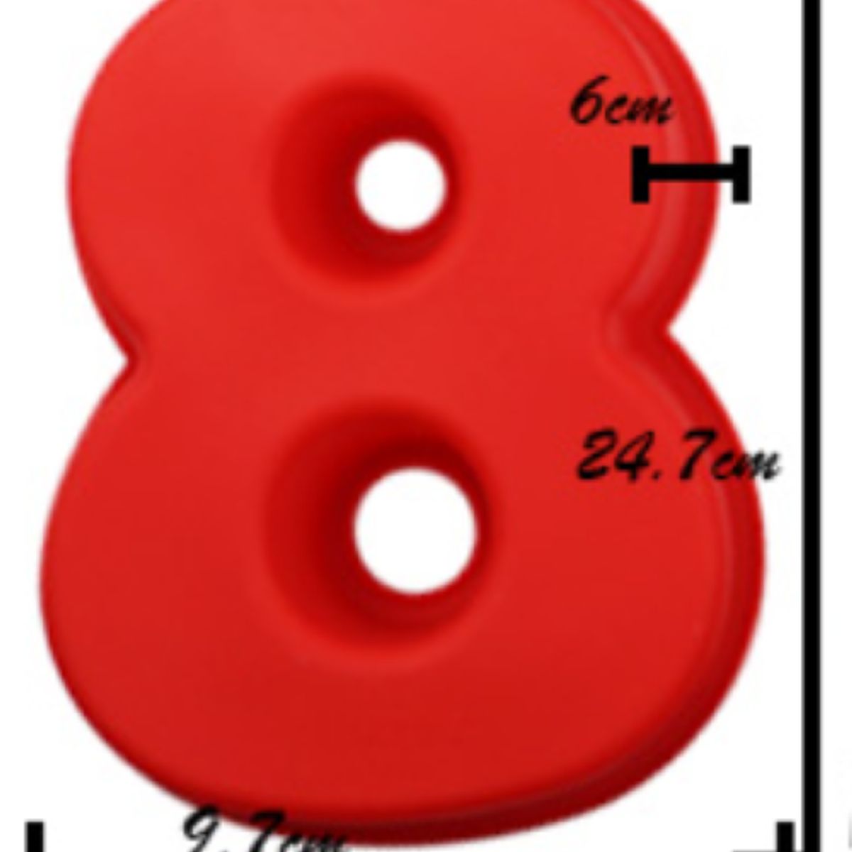 GENERICO - 2 Molde De Silicona Grande Número 8