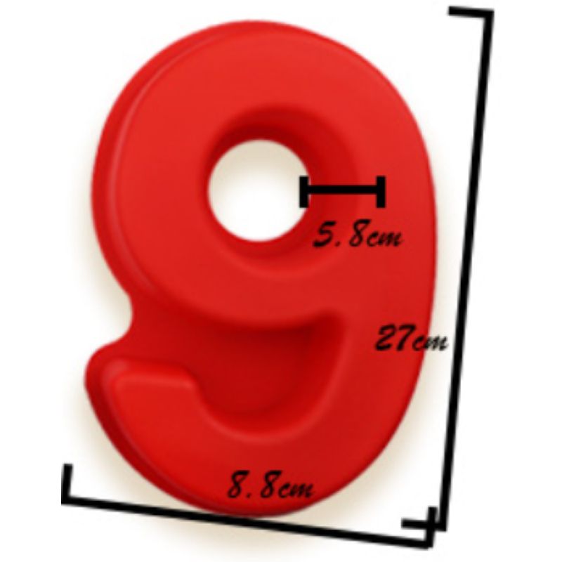 GENERICO - Molde De Silicona Grandes Número 9 +Regalo