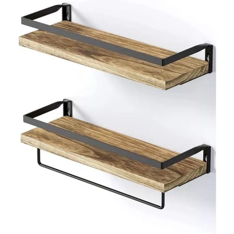 GENERICO - Repisas Flotantes De Madera Modernas Kit X2 Colores