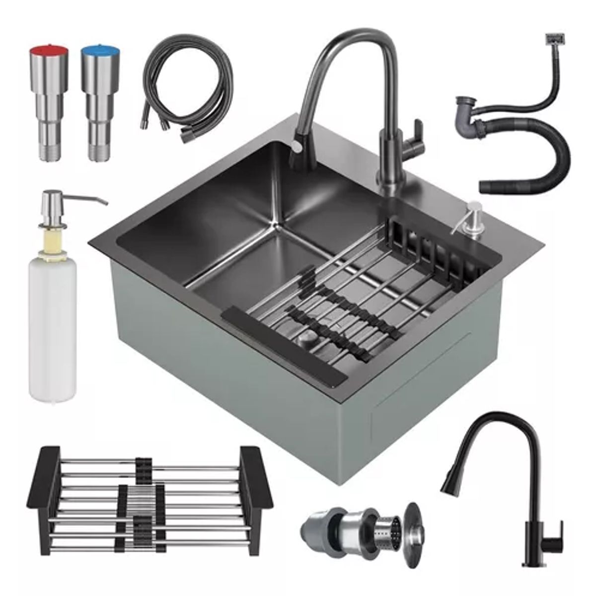 GENERICO - Lavaplatos De Cocina Empotrable 50x45cm Con Accesorios