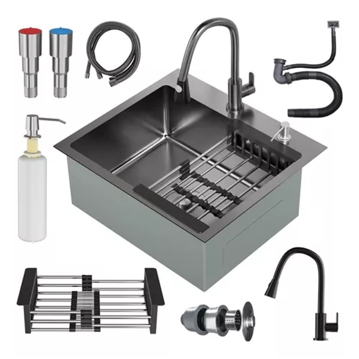 GENERICO - Lavaplatos De Cocina Empotrable 50x45cm Con Accesorios