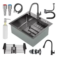 GENERICO - Lavaplatos De Cocina Empotrable 50x45cm Con Accesorios
