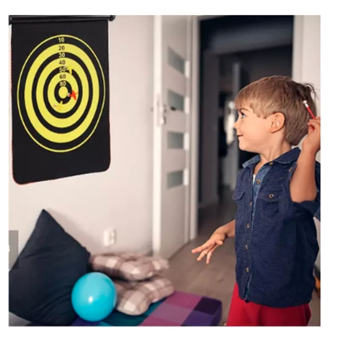GENERICO - Tablero Dardos Magnético Doble Cara Adulto Niños 6 Dardo