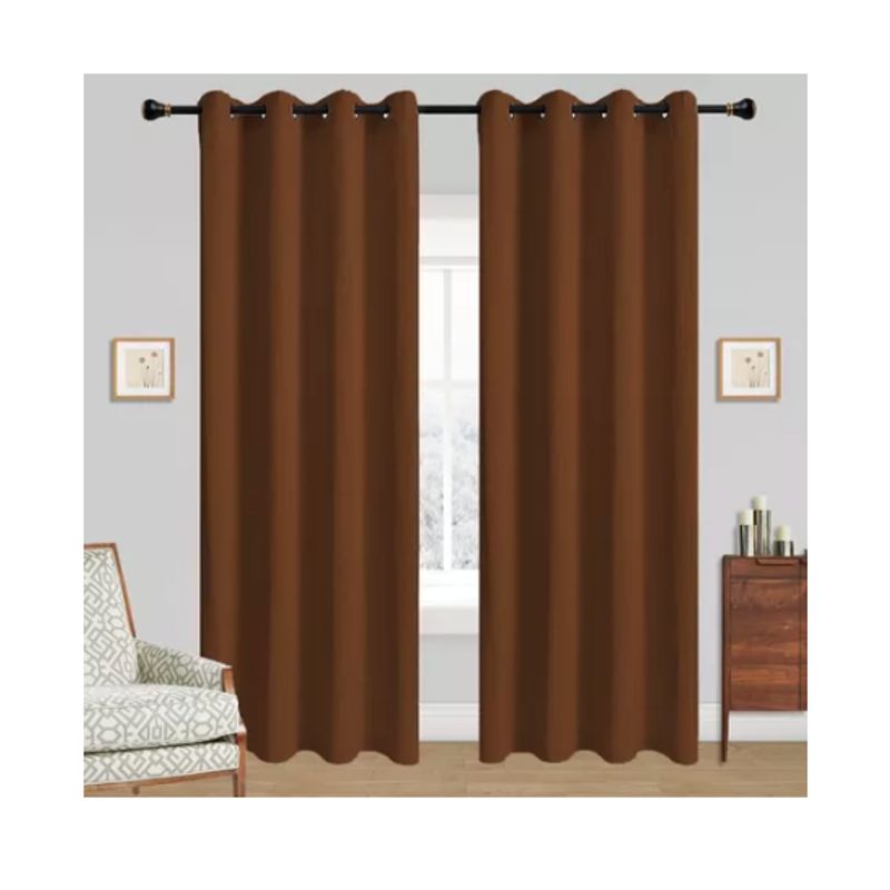 GENERICO - Cortinas Bumbu Liso Hogar 2 Panos 140x220 Cm