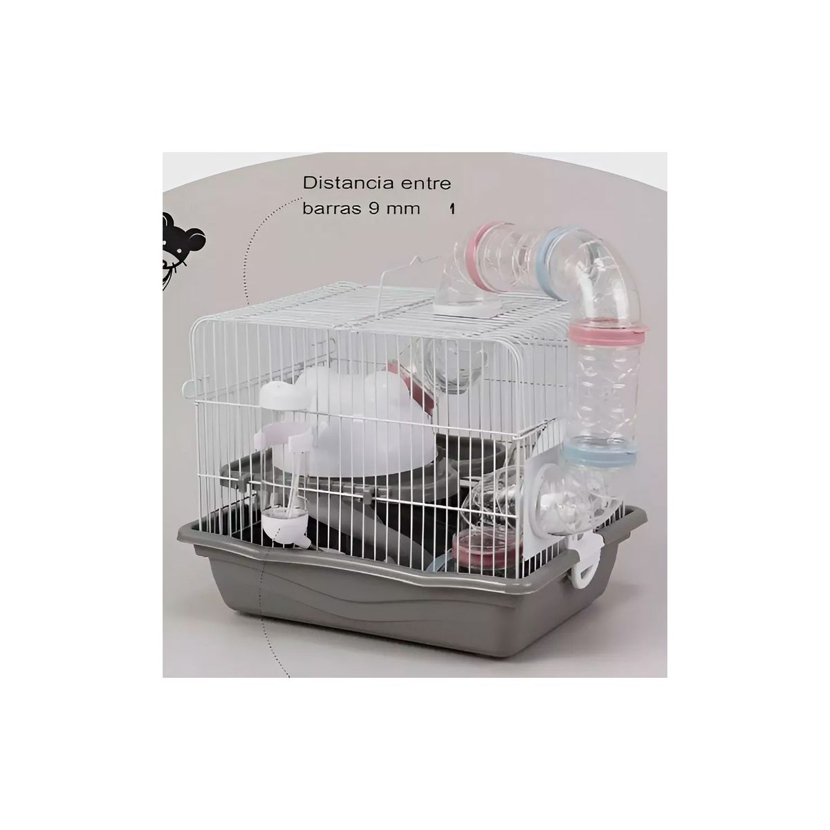 GENERICO - Jaula Hamster Casa 2 Pisos Jaula Armable Erizo Rueda Hamster