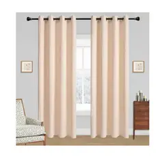 GENERICO - Cortinas Bumbu Liso Hogar 2 Panos 140x220 Cm