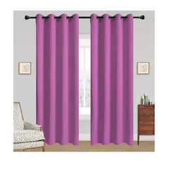 GENERICO - Cortinas Bumbu Liso Hogar 2 Panos 140x220 Cm